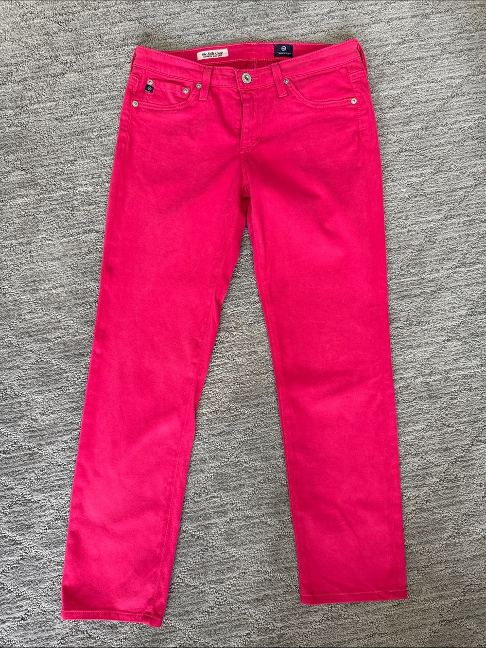 Ag Adriano Goldschmied Vibrant Pink Skinny Jeans